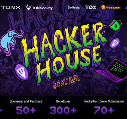 PTON Hacker House Bangkok Draws 300+ Global Developers and 70+ Demo Submissions, Highlight the TON Ecosystem at Devcon Thailand, Powered by TONXR